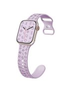 For Apple Watch 10 46mm / Ultra 2 / Ultra 49mm / 9 8 7 45mm / SE (2023) SE (2022) SE 6 5 4 44mm / 3 2 1 42mm Silicone Watch Strap - Light Purple