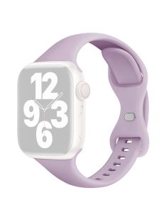   For Apple Watch 10 46mm / Ultra 2 / Ultra 49mm / 9 8 7 45mm / SE (2023) SE (2022) SE 6 5 4 44mm / 3 2 1 42mm Silicone Watch Strap - Light Purple