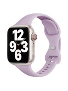 For Apple Watch 10 46mm / Ultra 2 / Ultra 49mm / 9 8 7 45mm / SE (2023) SE (2022) SE 6 5 4 44mm / 3 2 1 42mm Silicone Watch Strap - Light Purple