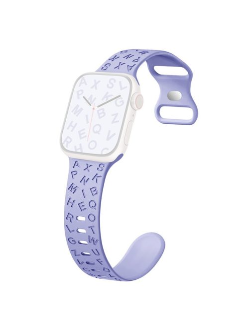 For Apple Watch 10 46mm / Ultra 2 / Ultra 49mm / 9 8 7 45mm / SE (2023) SE (2022) SE 6 5 4 44mm / 3 2 1 42mm Silicone Watch Strap - Lilac Purple