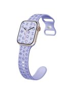 For Apple Watch 10 46mm / Ultra 2 / Ultra 49mm / 9 8 7 45mm / SE (2023) SE (2022) SE 6 5 4 44mm / 3 2 1 42mm Silicone Watch Strap - Lilac Purple