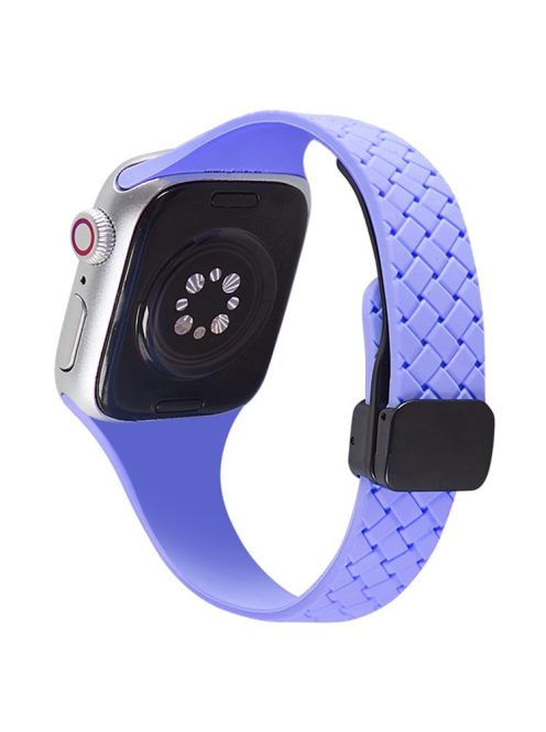 For Apple Watch 10 46mm / Ultra 2 / Ultra 49mm / 9 8 7 45mm / SE (2023) SE (2022) SE 6 5 4 44mm / 3 2 1 42mm Silicone Watch Strap - Lilac Purple