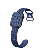 For Apple Watch 10 46mm / Ultra 2 / Ultra 49mm / 9 8 7 45mm / SE (2023) SE (2022) SE 6 5 4 44mm / 3 2 1 42mm Silicone Watch Strap - Midnight Blue