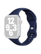 For Apple Watch 10 46mm / Ultra 2 / Ultra 49mm / 9 8 7 45mm / SE (2023) SE (2022) SE 6 5 4 44mm / 3 2 1 42mm Silicone Watch Strap - Midnight Blue