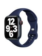 For Apple Watch 10 46mm / Ultra 2 / Ultra 49mm / 9 8 7 45mm / SE (2023) SE (2022) SE 6 5 4 44mm / 3 2 1 42mm Silicone Watch Strap - Midnight Blue