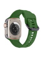 For Apple Watch 10 46mm / Ultra 2 / Ultra 49mm / 9 8 7 45mm / SE (2023) SE (2022) SE 6 5 4 44mm / 3 2 1 42mm Silicone Watch Strap - Midnight Green