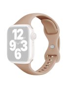 For Apple Watch 10 46mm / Ultra 2 / Ultra 49mm / 9 8 7 45mm / SE (2023) SE (2022) SE 6 5 4 44mm / 3 2 1 42mm Silicone Watch Strap - Milk Tea