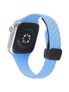 For Apple Watch 10 46mm / Ultra 2 / Ultra 49mm / 9 8 7 45mm / SE (2023) SE (2022) SE 6 5 4 44mm / 3 2 1 42mm Silicone Watch Strap - Mist Blue