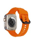 For Apple Watch 10 46mm / Ultra 2 / Ultra 49mm / 9 8 7 45mm / SE (2023) SE (2022) SE 6 5 4 44mm / 3 2 1 42mm Silicone Watch Strap - Orange