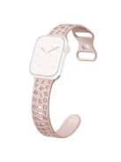 For Apple Watch 10 46mm / Ultra 2 / Ultra 49mm / 9 8 7 45mm / SE (2023) SE (2022) SE 6 5 4 44mm / 3 2 1 42mm Silicone Watch Strap - Pink