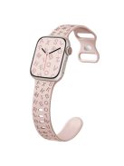 For Apple Watch 10 46mm / Ultra 2 / Ultra 49mm / 9 8 7 45mm / SE (2023) SE (2022) SE 6 5 4 44mm / 3 2 1 42mm Silicone Watch Strap - Pink