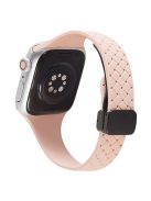 For Apple Watch 10 46mm / Ultra 2 / Ultra 49mm / 9 8 7 45mm / SE (2023) SE (2022) SE 6 5 4 44mm / 3 2 1 42mm Silicone Watch Strap - Pink