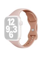 For Apple Watch 10 46mm / Ultra 2 / Ultra 49mm / 9 8 7 45mm / SE (2023) SE (2022) SE 6 5 4 44mm / 3 2 1 42mm Silicone Watch Strap - Pink+Rose Grey