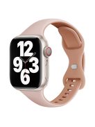 For Apple Watch 10 46mm / Ultra 2 / Ultra 49mm / 9 8 7 45mm / SE (2023) SE (2022) SE 6 5 4 44mm / 3 2 1 42mm Silicone Watch Strap - Pink+Rose Grey