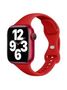 For Apple Watch 10 46mm / Ultra 2 / Ultra 49mm / 9 8 7 45mm / SE (2023) SE (2022) SE 6 5 4 44mm / 3 2 1 42mm Silicone Watch Strap - Red