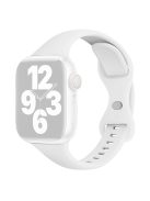 For Apple Watch 10 46mm / Ultra 2 / Ultra 49mm / 9 8 7 45mm / SE (2023) SE (2022) SE 6 5 4 44mm / 3 2 1 42mm Silicone Watch Strap - White