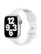 For Apple Watch 10 46mm / Ultra 2 / Ultra 49mm / 9 8 7 45mm / SE (2023) SE (2022) SE 6 5 4 44mm / 3 2 1 42mm Silicone Watch Strap - White