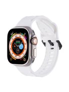 For Apple Watch 10 46mm / Ultra 2 / Ultra 49mm / 9 8 7 45mm / SE (2023) SE (2022) SE 6 5 4 44mm / 3 2 1 42mm Silicone Watch Strap - White