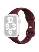 For Apple Watch 10 46mm / Ultra 2 / Ultra 49mm / 9 8 7 45mm / SE (2023) SE (2022) SE 6 5 4 44mm / 3 2 1 42mm Silicone Watch Strap - Wine Red