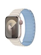 For Apple Watch 10 46mm / Ultra 2 / Ultra 49mm / 9 8 7 45mm / SE (2023) SE (2022) SE 6 5 4 44mm / 3 2 1 42mm Silicone Wrist Strap - Antique White+Blue