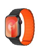 For Apple Watch 10 46mm / Ultra 2 / Ultra 49mm / 9 8 7 45mm / SE (2023) SE (2022) SE 6 5 4 44mm / 3 2 1 42mm Silicone Wrist Strap - Black+Orange