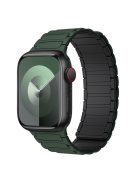 For Apple Watch 10 46mm / Ultra 2 / Ultra 49mm / 9 8 7 45mm / SE (2023) SE (2022) SE 6 5 4 44mm / 3 2 1 42mm Silicone Wrist Strap - Blackish Green+Black