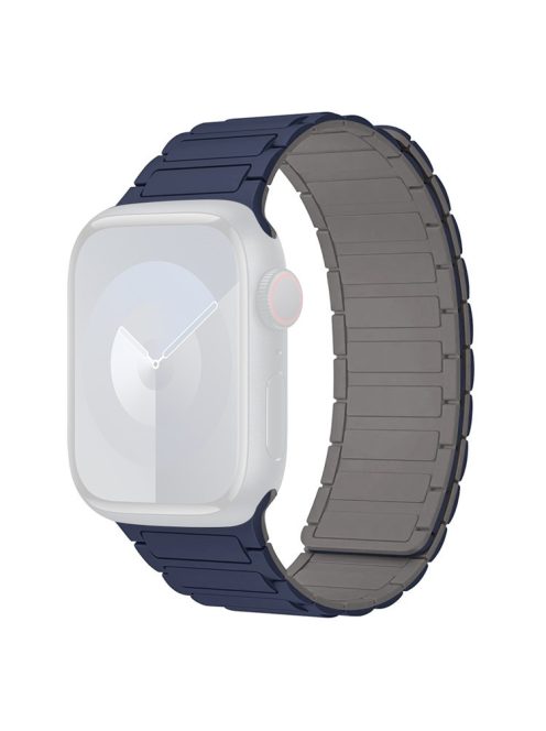 For Apple Watch 10 46mm / Ultra 2 / Ultra 49mm / 9 8 7 45mm / SE (2023) SE (2022) SE 6 5 4 44mm / 3 2 1 42mm Silicone Wrist Strap - Indigo Blue+Grey