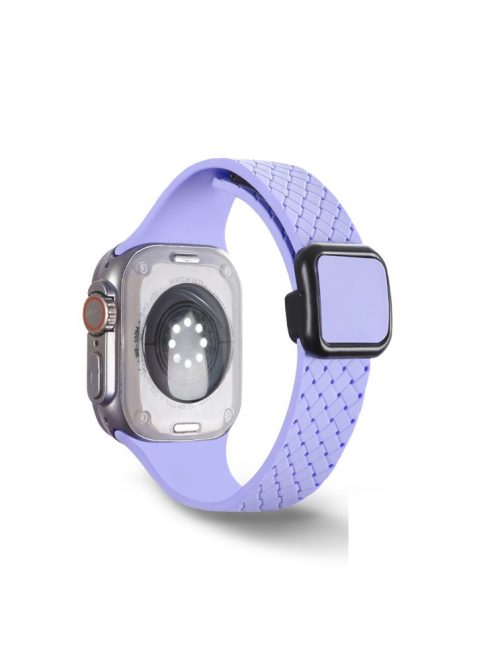 For Apple Watch 10 46mm / Ultra 2 / Ultra 49mm / 9 8 7 45mm / SE (2023) SE (2022) SE 6 5 4 44mm / 3 2 1 42mm Silicone Wrist Strap - Lilac