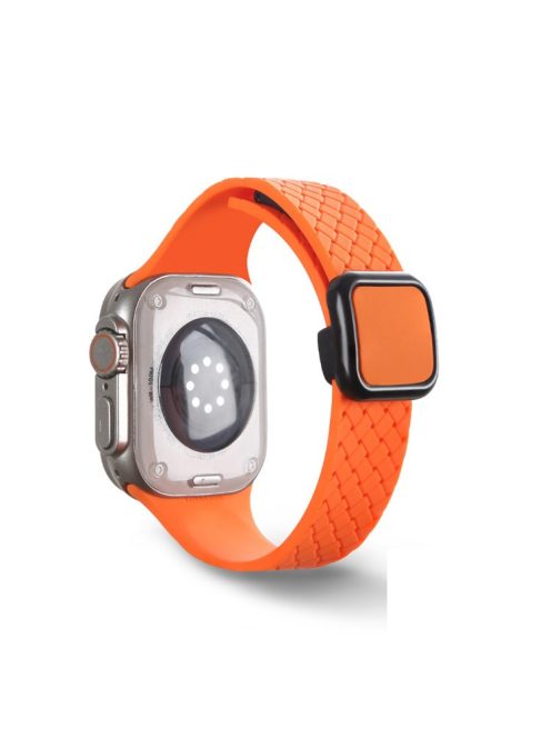 For Apple Watch 10 46mm / Ultra 2 / Ultra 49mm / 9 8 7 45mm / SE (2023) SE (2022) SE 6 5 4 44mm / 3 2 1 42mm Silicone Wrist Strap - Orange