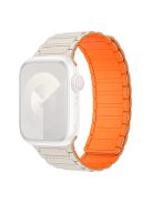 For Apple Watch 10 46mm / Ultra 2 / Ultra 49mm / 9 8 7 45mm / SE (2023) SE (2022) SE 6 5 4 44mm / 3 2 1 42mm Silicone Wrist Strap - Starlight+Orange