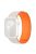 For Apple Watch 10 46mm / Ultra 2 / Ultra 49mm / 9 8 7 45mm / SE (2023) SE (2022) SE 6 5 4 44mm / 3 2 1 42mm Silicone Wrist Strap - Starlight+Orange