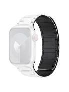 For Apple Watch 10 46mm / Ultra 2 / Ultra 49mm / 9 8 7 45mm / SE (2023) SE (2022) SE 6 5 4 44mm / 3 2 1 42mm Silicone Wrist Strap - White+Black