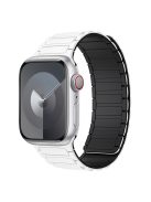 For Apple Watch 10 46mm / Ultra 2 / Ultra 49mm / 9 8 7 45mm / SE (2023) SE (2022) SE 6 5 4 44mm / 3 2 1 42mm Silicone Wrist Strap - White+Black