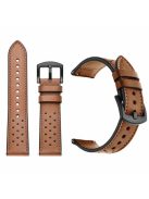 For Apple Watch 10 46mm / Ultra 2 / Ultra 49mm / 9 8 7 45mm / SE (2023) SE (2022) SE 6 5 4 44mm / 3 2 1 42mm Silicone+Leather Wrist Strap - Brown