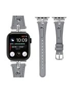 For Apple Watch 10 46mm / Ultra 2 / Ultra 49mm / 9 8 7 45mm / SE (2023) SE (2022) SE 6 5 4 44mm / 3 2 1 42mm Silver Buckle Watch Strap - Grey