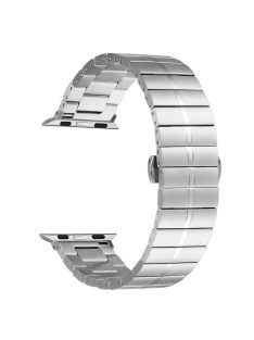   For Apple Watch 10 46mm / Ultra 2 / Ultra 49mm / 9 8 7 45mm / SE (2023) SE (2022) SE 6 5 4 44mm / 3 2 1 42mm Silver Stainless Steel Band