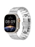 For Apple Watch 10 46mm / Ultra 2 / Ultra 49mm / 9 8 7 45mm / SE (2023) SE (2022) SE 6 5 4 44mm / 3 2 1 42mm Silver Stainless Steel Band