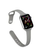 For Apple Watch 10 46mm / Ultra 2 / Ultra 49mm / 9 8 7 45mm / SE (2023) SE (2022) SE 6 5 4 44mm / 3 2 1 42mm Slim Silicone Bands - Dark Grey