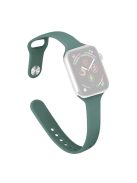 For Apple Watch 10 46mm / Ultra 2 / Ultra 49mm / 9 8 7 45mm / SE (2023) SE (2022) SE 6 5 4 44mm / 3 2 1 42mm Slim Silicone Bands - Green