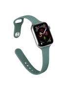 For Apple Watch 10 46mm / Ultra 2 / Ultra 49mm / 9 8 7 45mm / SE (2023) SE (2022) SE 6 5 4 44mm / 3 2 1 42mm Slim Silicone Bands - Green