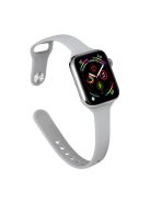 For Apple Watch 10 46mm / Ultra 2 / Ultra 49mm / 9 8 7 45mm / SE (2023) SE (2022) SE 6 5 4 44mm / 3 2 1 42mm Slim Silicone Bands - Grey