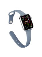 For Apple Watch 10 46mm / Ultra 2 / Ultra 49mm / 9 8 7 45mm / SE (2023) SE (2022) SE 6 5 4 44mm / 3 2 1 42mm Slim Silicone Bands - Lavender Grey