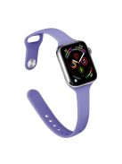 For Apple Watch 10 46mm / Ultra 2 / Ultra 49mm / 9 8 7 45mm / SE (2023) SE (2022) SE 6 5 4 44mm / 3 2 1 42mm Slim Silicone Bands - Lavender Purple