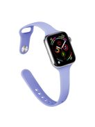 For Apple Watch 10 46mm / Ultra 2 / Ultra 49mm / 9 8 7 45mm / SE (2023) SE (2022) SE 6 5 4 44mm / 3 2 1 42mm Slim Silicone Bands - Lilac Purple