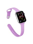 For Apple Watch 10 46mm / Ultra 2 / Ultra 49mm / 9 8 7 45mm / SE (2023) SE (2022) SE 6 5 4 44mm / 3 2 1 42mm Slim Silicone Bands - Purple