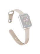 For Apple Watch 10 46mm / Ultra 2 / Ultra 49mm / 9 8 7 45mm / SE (2023) SE (2022) SE 6 5 4 44mm / 3 2 1 42mm Slim Silicone Bands - Starlight