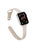 For Apple Watch 10 46mm / Ultra 2 / Ultra 49mm / 9 8 7 45mm / SE (2023) SE (2022) SE 6 5 4 44mm / 3 2 1 42mm Slim Silicone Bands - Starlight