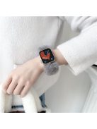 For Apple Watch 10 46mm / Ultra 2 / Ultra 49mm / 9 8 7 45mm / SE (2023) SE (2022) SE 6 5 4 44mm / 3 2 1 42mm Soft Plush Watch Strap - Apricot