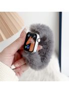 For Apple Watch 10 46mm / Ultra 2 / Ultra 49mm / 9 8 7 45mm / SE (2023) SE (2022) SE 6 5 4 44mm / 3 2 1 42mm Soft Plush Watch Strap - Grey