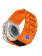 For Apple Watch 10 46mm / Ultra 2 / Ultra 49mm / 9 8 7 45mm / SE (2023) SE (2022) SE 6 5 4 44mm / 3 2 1 42mm Sport Nylon Braided Watch Band - Orange